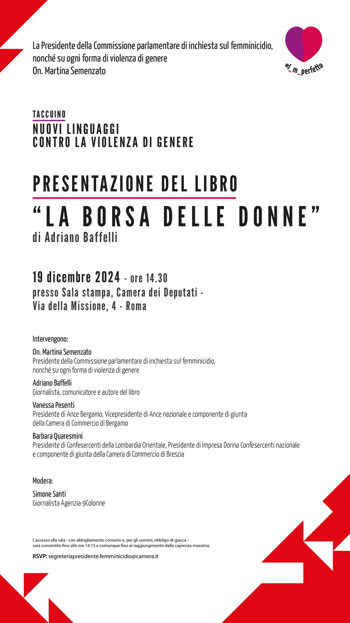 La presidente Barbara Quaresmini interviene alla presentazione del libro “La borsa delle donne”